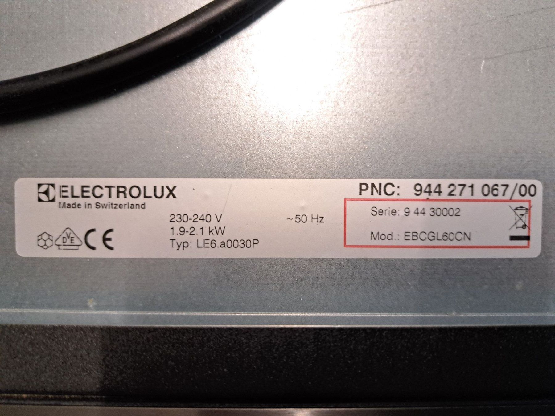 Electrolux Forni: Backofen Electrolux EBCGL60CN Edelstahl gebraucht – Usato da Grosshöchstetten venduto da Bagi96 3