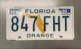 Vintage Nummernschild USA 🇺🇸 Florida 1990