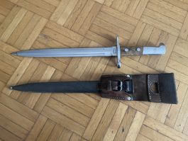 Bajonett Mod. 1918 Waffenfabrik Neuhausen verchromt Top