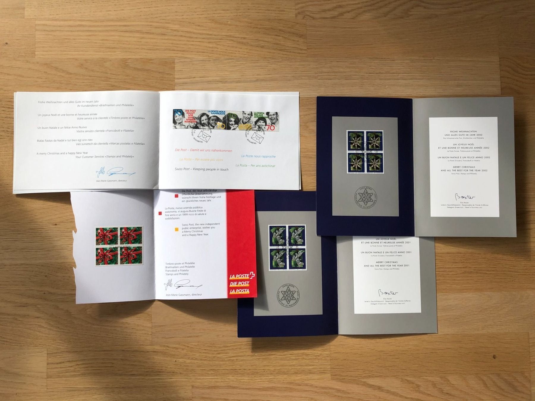 Alle Briefmarken: Neujahrswünsche der PTT von 1966 - 2001 – Gebraucht aus Biel/Bienne von TomBaBi 3