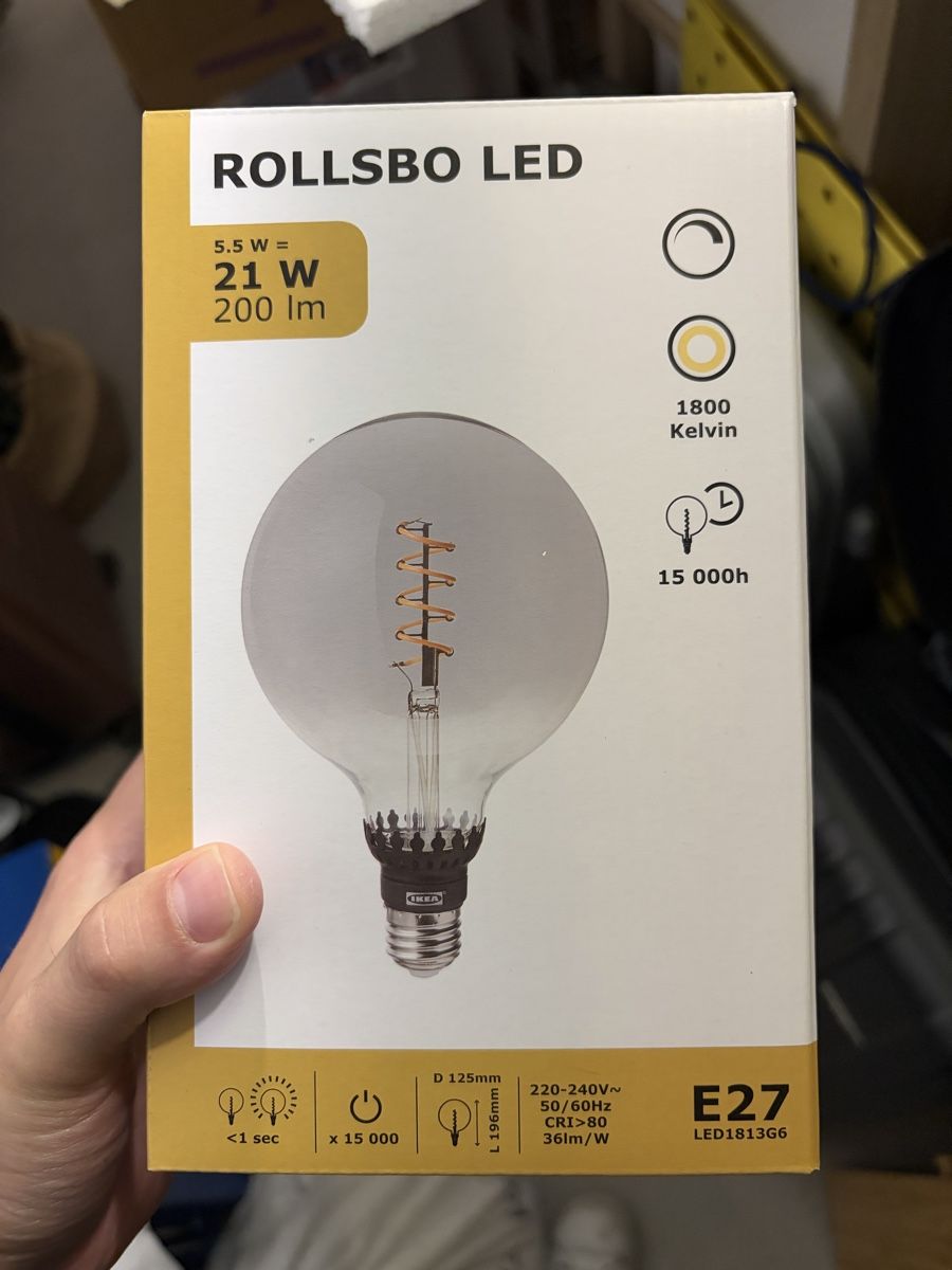 Ikea Lampes: Ikea Rollsbo LED Bulb - Decorative E27, 21W, 1800K – D'occasion à Illnau par rav_56tg