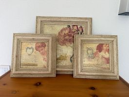 Set aus drei gerahmten Bildern