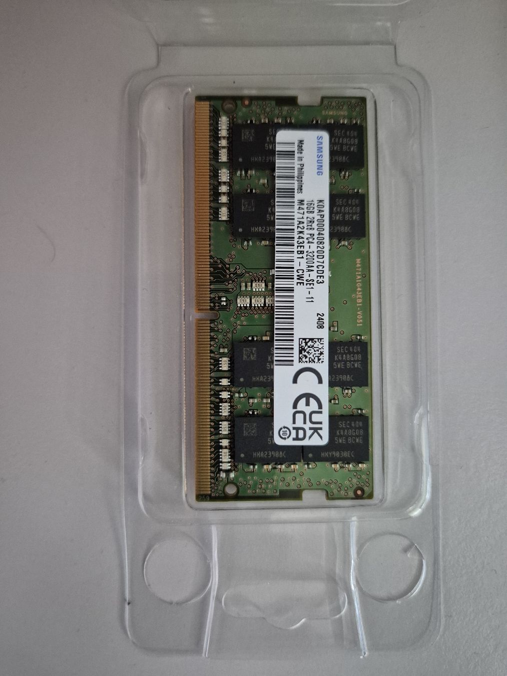 Samsung Memory / RAM: Samsung 16GB DDR4-3200 SO DIMM RAM - ungebraucht ! Neu 299.- – Neu (gemäss Beschreibung) aus Winterthur von ric_9ybs
