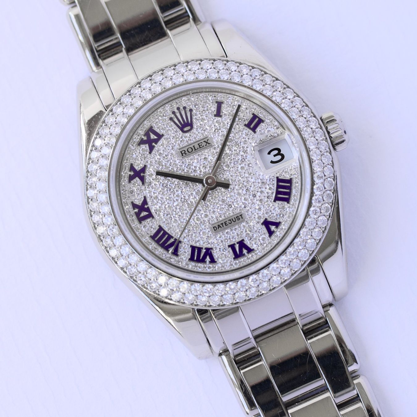 Rolex Orologi: Rolex Datejust Pearlmaster - White Gold - Diamonds – Usato da Lausanne venduto da Tawatch