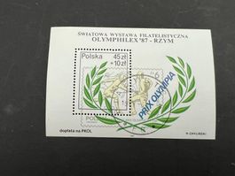 Polen 1987 Olymphilex Block gest. (E1316)