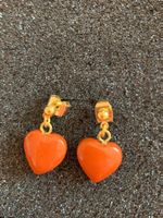 Ohrstecker Jaspis Braun, 12mm (Breite des Herzes)