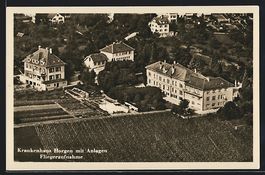 Horgen, Krankenhaus mit Anlagen, Flieger