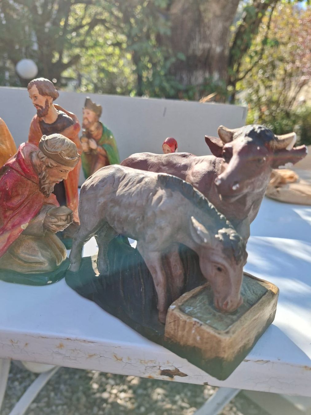 Statuette: Antike gr. Gips Krippenfiguren – Usato da Trimbach venduto da stillik 4