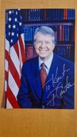 Jimmy Carter, Original Autogramm auf Foto in Farbe