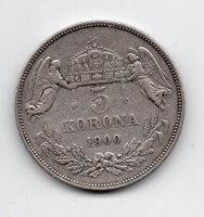 (414) Ungarn, 5 Kronen 1900, ss-vz