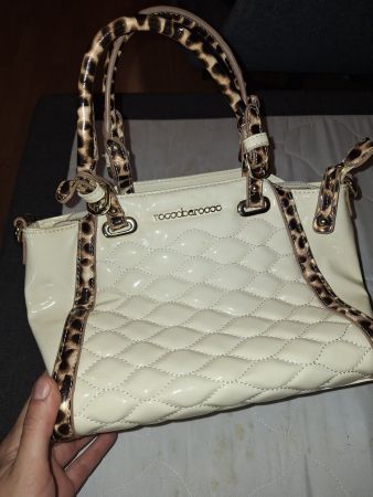 Roccocobrocco Handtasche Creme/Leopard Top Zustand!