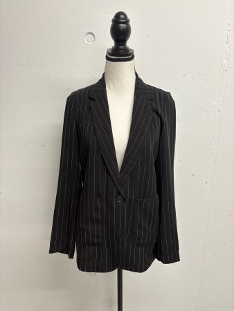 Penn&Ink leichter Blazer schwarz Nadelstreifen XS