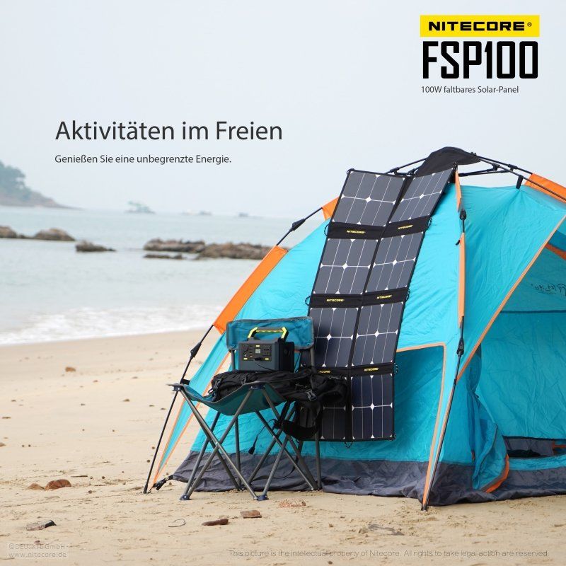 Panneaux solaires: NITECORE Solar Panel FSP100, Gratisversand! – Neuf avec emballage d'origine à Grüningen par Prolumin 7