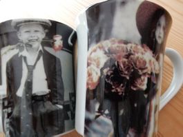 Mug Teetasse 'Nostalgie' Knabe+ Mädchen 2x Sammeltasse Tasse
