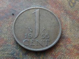 PAYS-BAS  Nederland  1  Cent  1955