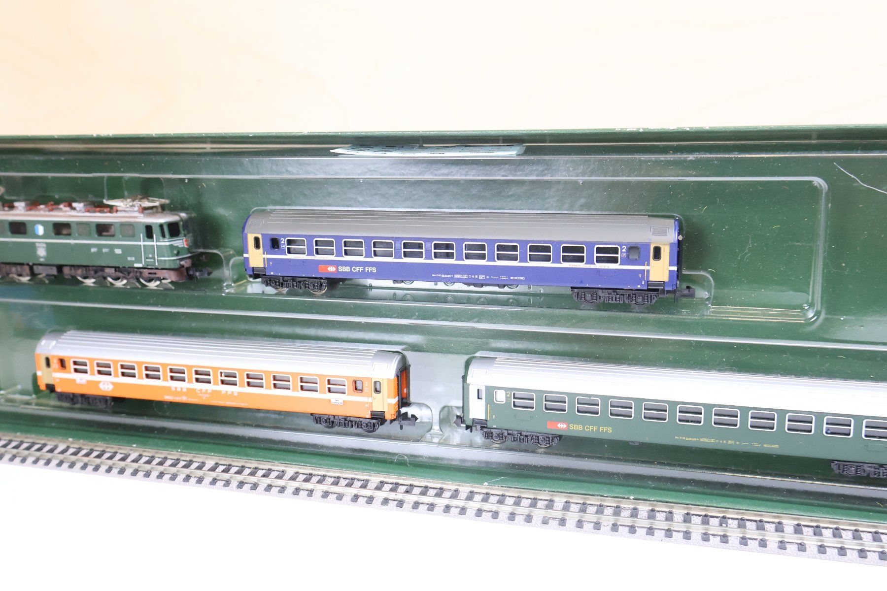 Trix Modellini di ferrovie: Minitrix SBB Personenzug mit E-Lok Set - Spur N – Usato da Winterthur venduto da Monstera 7