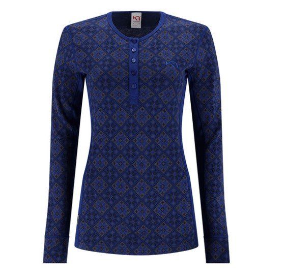 Tee-shirt Manches Longues Kari Traa Rose Light - Merino Bleu Taille XL