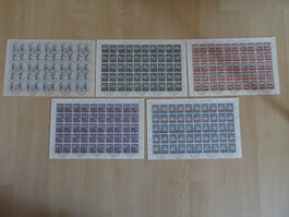 5 Briefmarkenbögen FDC Pro Patria 1966 kompl.Satz m. Abarten