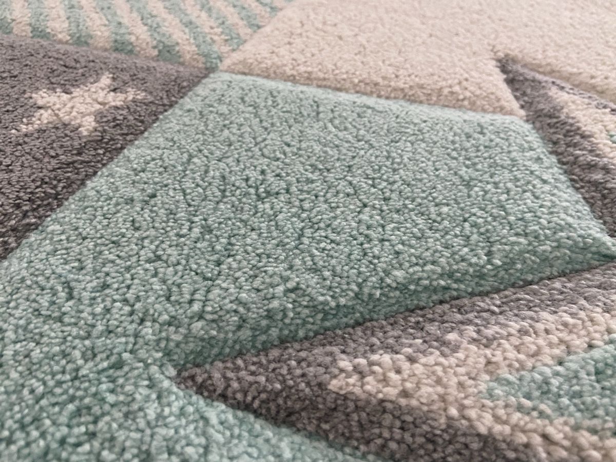 Tappeti: Teppich Sterne Mint/Grau – Usato da Birmenstorf AG venduto da jokerit02 3