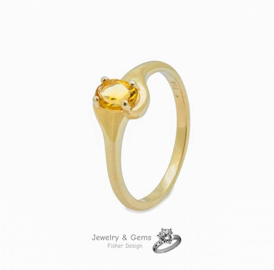 Anelli: Citrin Ring in Gelbgold 750 – Nuovo e nell'imballaggio originale da Zürich venduto da GOS08 2
