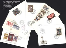 165 FDC's Riesen-SLG FDC Fürstentum L. 1961-1986 ca.  (Q119)