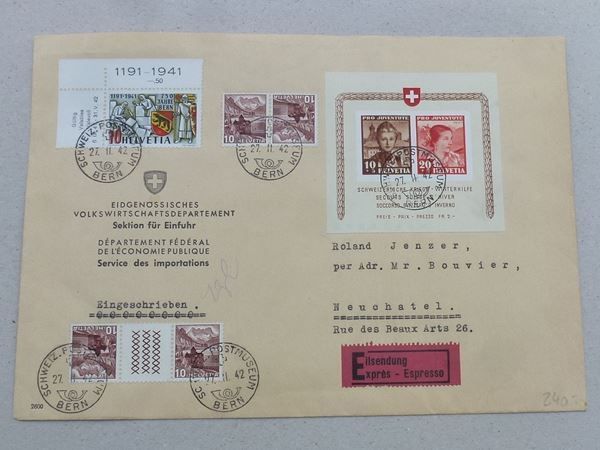 Tous les timbres: Grossbrief ++ PJ Sonderblock 1941 – D'occasion à Walkringen par Casablanca777