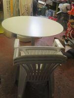 Tischgarnitur🤩 Tisch 110 cm + Aluminiumfuss + 4 Stühle