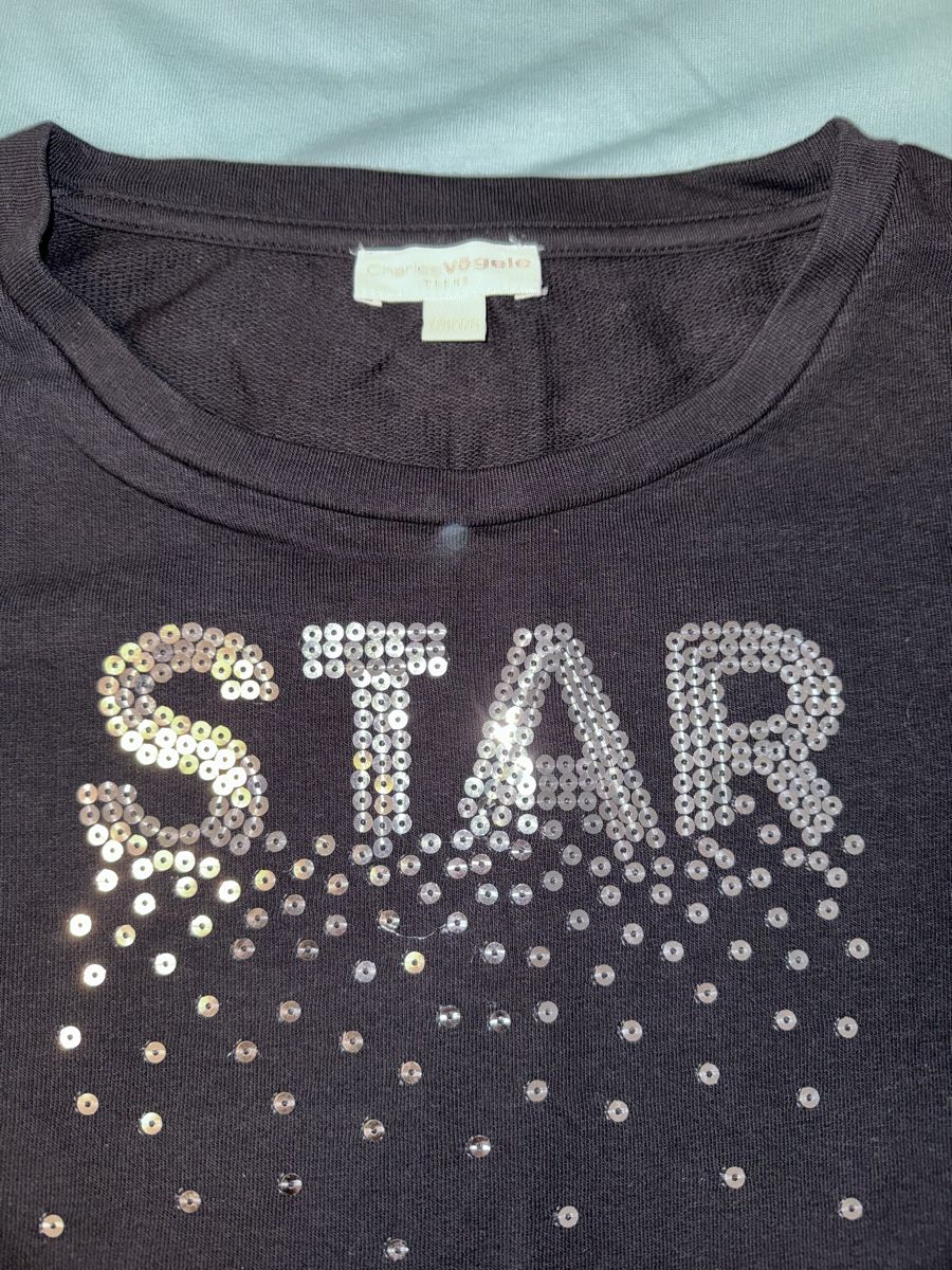Maglioni & Felpe: Schwarz Glitzer "STAR" Shirt Gr. 170/176 – Nuovo (secondo la descrizione) da Altdorf UR venduto da Lilelo82 1