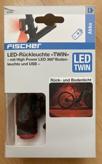 Fischer Ersatzteile: FISCHER LED-Rückleuchte "TWIN" – Neu und originalverpackt aus Cham von I7I7