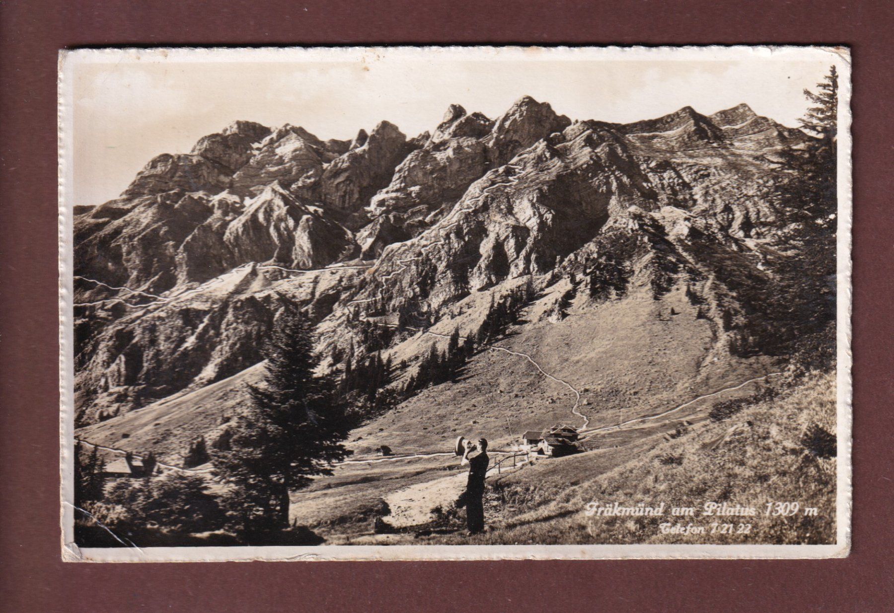 Cartoline postali: FRÄKMÜND am Pilatus - Feldpost // Eckbug // – Usato da Pully venduto da nicecards-shop