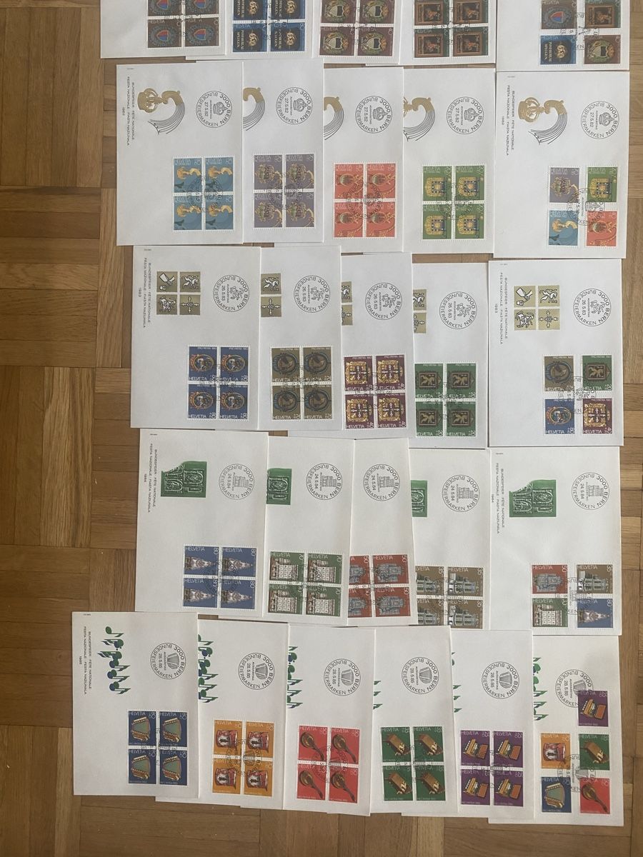 Tutti i francobolli: FDC Bundesfeier 1981 bis 1989 – Nuovo (secondo la descrizione) da Muralto venduto da Alex1912