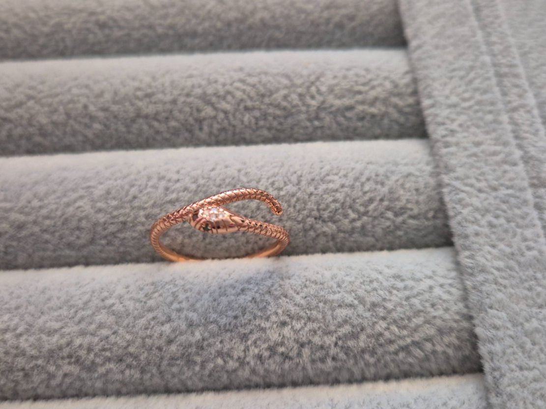 Ringe: Silberring Snake Gr.56 (verstellbar) rose – Neu und originalverpackt aus Rotkreuz von Carbone_Bijou-Shop 3