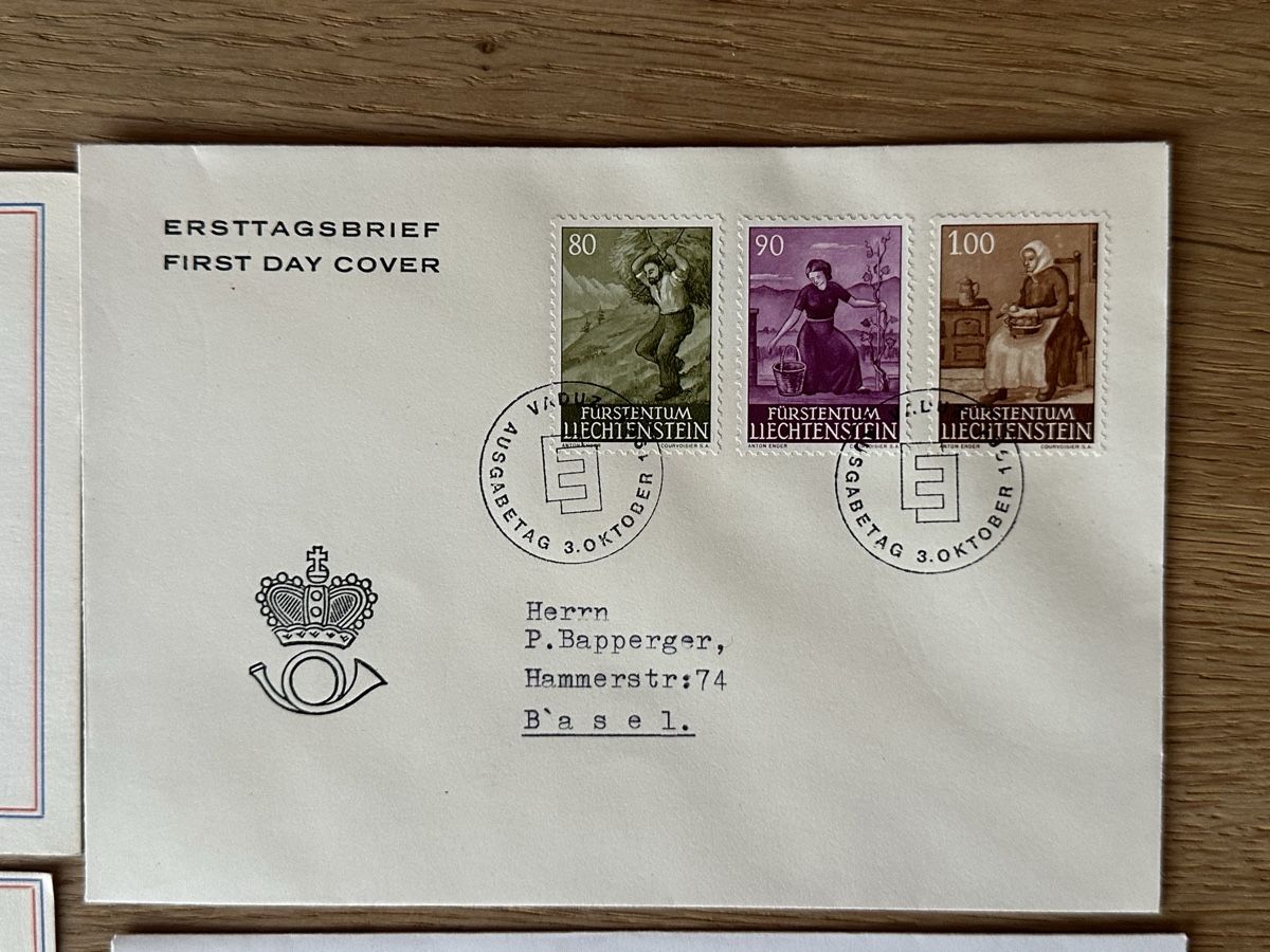 Tutti i francobolli: Liechtenstein - 1958-1965 5x FDC hoher KW – Usato da Schmitten / FR venduto da Samsara169 2