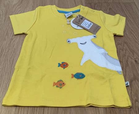 Süsses Frugi Hai T-Shirt, Gr. 80-86, NEU mit Etikett