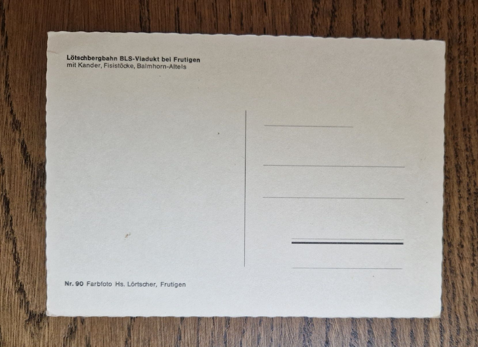 Cartoline postali: Lötschbergbahn mit Viadukt in Frutigen – Usato da Ebikon venduto da Donar50 1