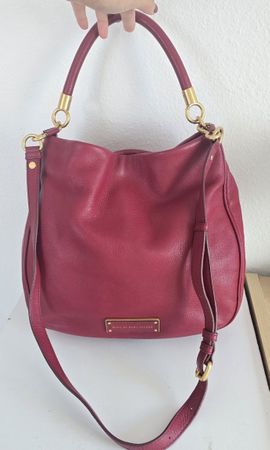 Marc Jacobs Henkel/Umhängetasche Softleder Bordeaux  