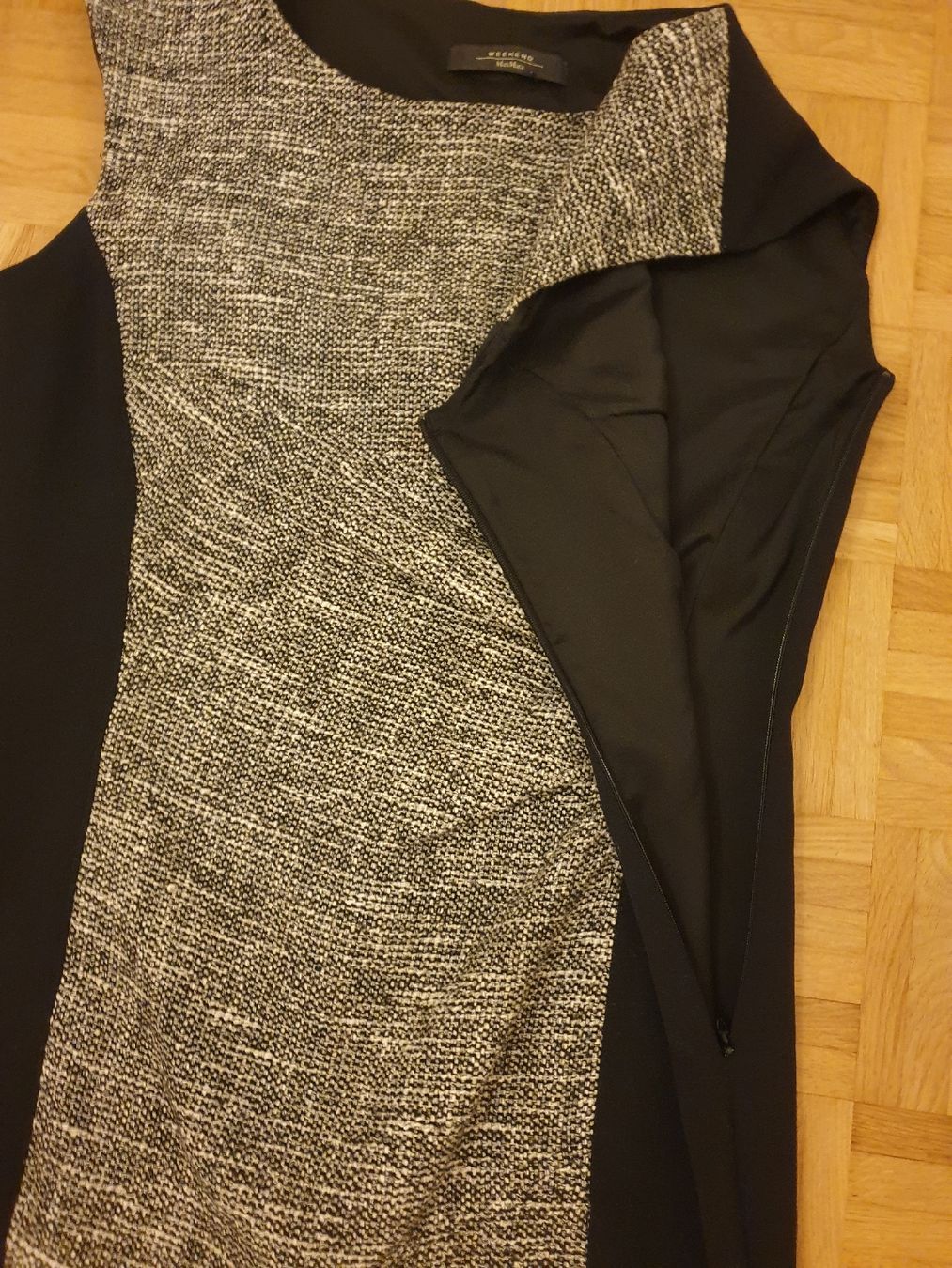Max Mara Vestiti: Robe élégante 38, Weekend MaxMara, noir, gris chiné – Usato da Neuchâtel venduto da Verenas12 5