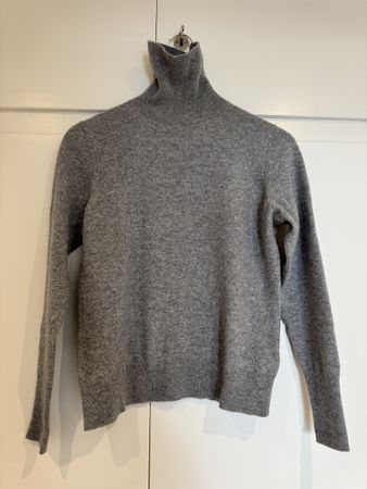 La Redoute Kaschmir Rollkragenpullover, Grau, Gr. L