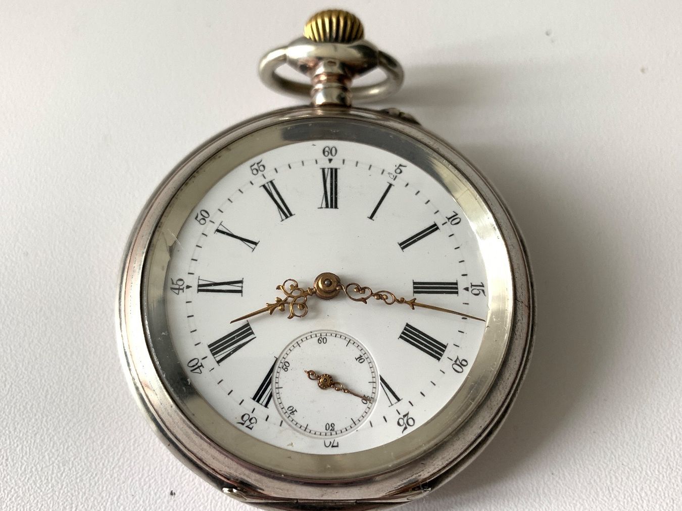Glashütte Orologi: Originale System Glashütten Taschenuhr Silber läuft – Usato da Stadel venduto da amigo014
