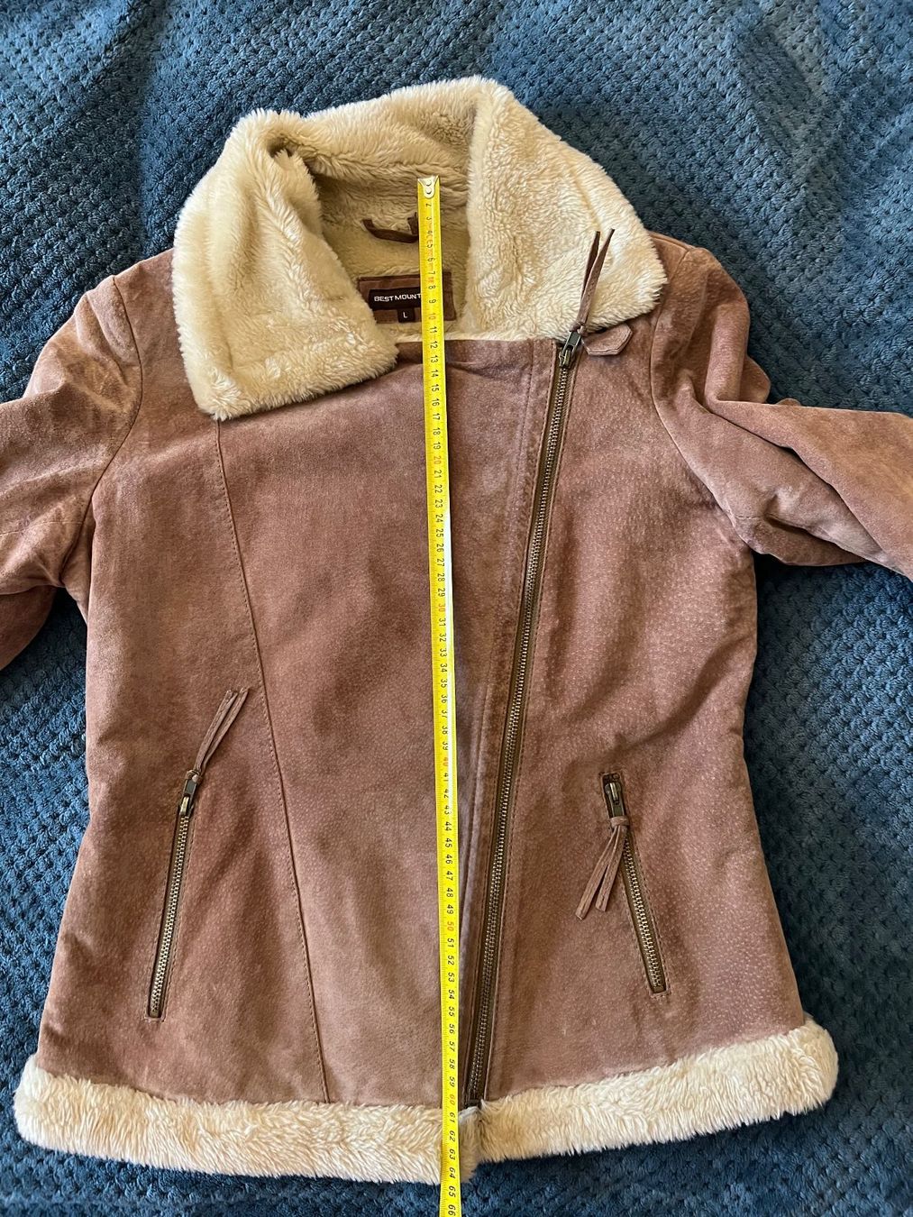 Giacche: Veste d'hiver en daim marron – Usato da Genève venduto da joanna11 1