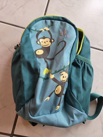 Deuter Kinderrucksack grün Motiv Affe top Zustand