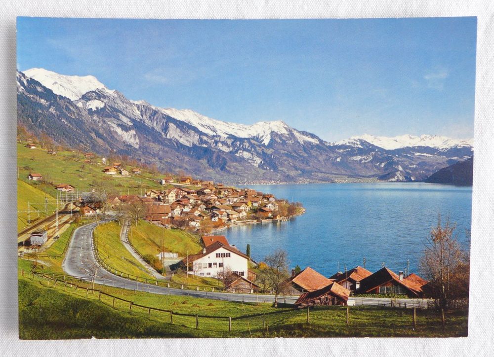 AK OBERRIED BE, Gesamtansicht mit Brienzersee Kaufen auf Ricardo
