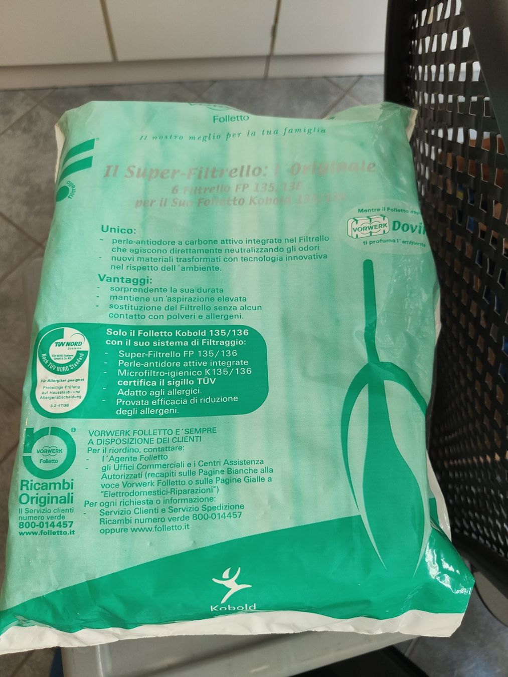 Vorwerk Aspirapolveri & Accessori: Beutel Vorwerk 135_136 original neu – Nuovo e nell'imballaggio originale da Schlieren venduto da bingo33