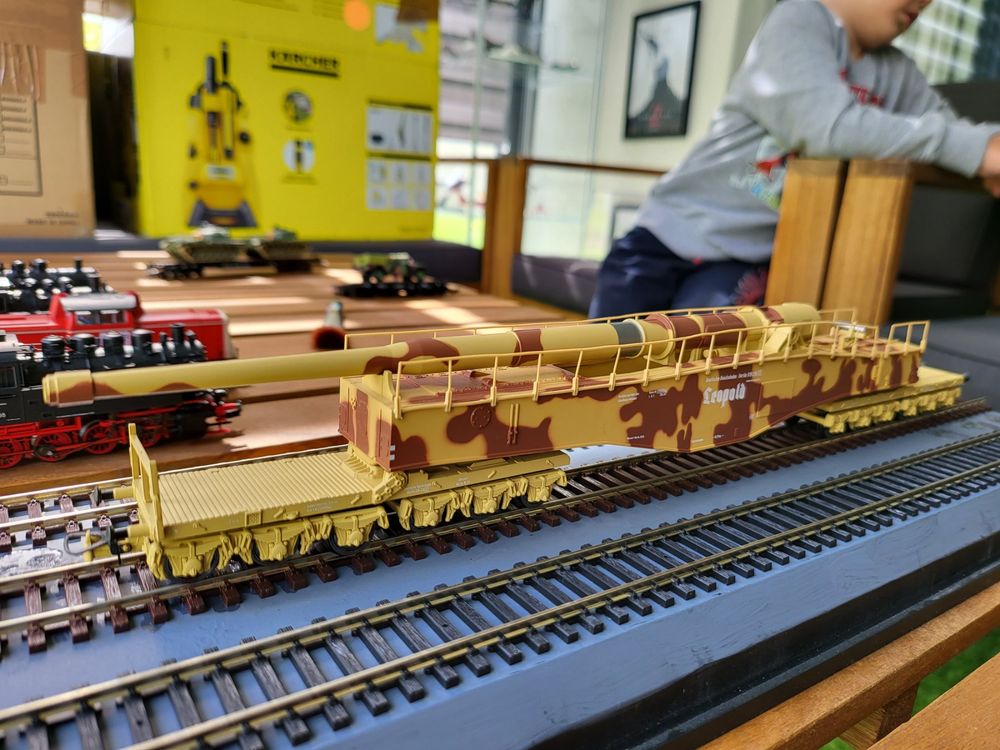 Rivarossi HR6069 Eisenbahngeschütz K5 Militärwage Produktbild-Vorschau 8