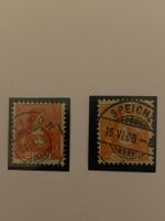 Briefmarken Schweiz 10 Rp. 1908 2 Stk. gebraucht