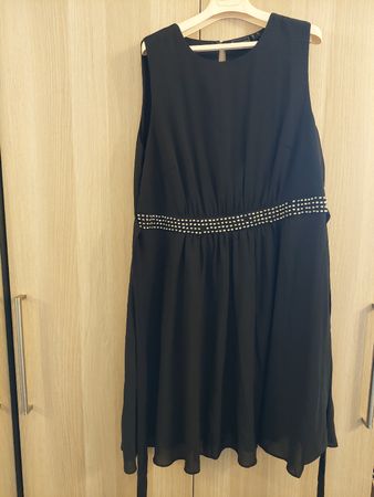 elegantes schwarzes Kleid Gr.46