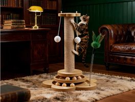 Kratzbaum mit Spielzeug für Katzen - Arbre Griffeoir jeux