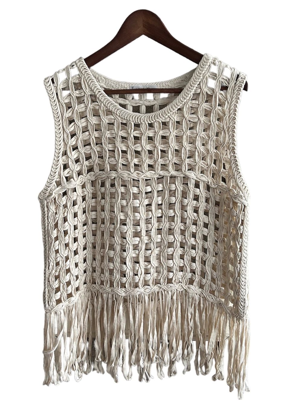 Top: Débardeur façon crochet – Nuovo (secondo la descrizione) da Vouvry venduto da tintin2308