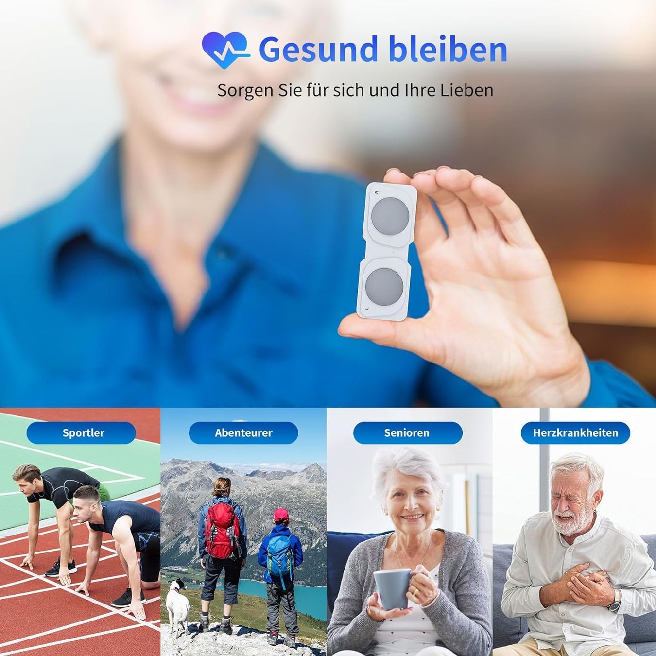 Attrezzature mediche: Mobiles EKG-Gerät mit App iOS Android Herzfrequenzmesser – Nuovo e nell'imballaggio originale da Suhr venduto da SchnapperCH 5