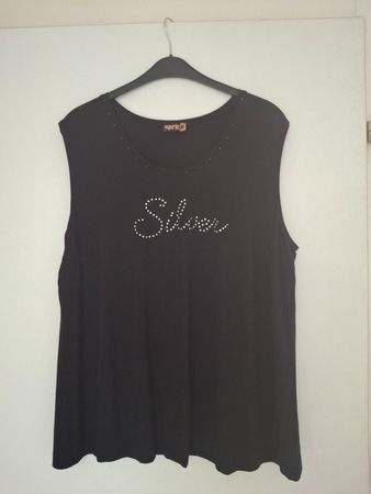 Schickes, schwarzes Shirt Viskose, Gr. 50, neuwertig